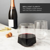 Faceted Crystal Stemless Wine Glasses by Viski, Set of 2