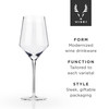 Angled Crystal Chardonnay Wine Glasses by Viski, Set of 2