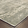 2' x 10' Gray and Ivory Abstract Splash Indoor Runner Rug