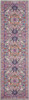 2' x 10' Pink and Gray Power Loom Runner Rug