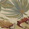 2' x 10' Ivory Tropical Leaves Wool Indoor Runner Rug