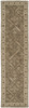 2' x 10' Green Brown and Taupe Wool Paisley Tufted Handmade Runner Rug