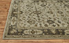 2' x 10' Gray Ivory and Taupe Wool Floral Tufted Handmade Stain Resistant Runner Rug