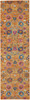 2' x 10' Gold Floral Power Loom Runner Rug