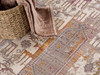 2' x 10' Beige Faded Tribal Motifs Runner Rug