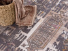 2' x 10' Gray Faded Tribal Motifs Runner Rug