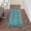 2' x 10' Blue Southwestern Power Loom Runner Rug