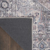 2' x 10' Gray Floral Power Loom Distressed Washable Runner Rug