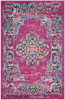 2' x 3' Fuchsia Power Loom Polypropylene  Area Rug