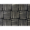 2' x 3' Black and Off White Abstract Machine Washable Area Rug with UV Protection