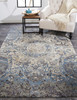 2' x 3' Gray Blue and Taupe Wool Abstract Tufted Handmade Stain Resistant Area Rug