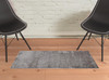 2' x 3' Gray and Silver Shag Tufted Handmade Area Rug