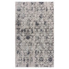 2' x 3' Cream and Gray Damask Stain Resistant Area Rug