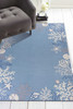 2' x 3' Polyester Sea Blue Area Rug