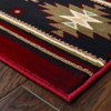 2' x 3' Red and Beige Ikat Pattern Scatter Rug