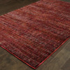 2' x 3' Red Grey Deep and Charcoal Power Loom Stain Resistant Area Rug