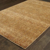 2' x 3' Gold Rust Brown Ivory Purple and Lavender Power Loom Stain Resistant Area Rug