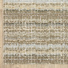 2' x 3' Ivory Grey Tan and Brown Abstract Power Loom Stain Resistant Area Rug