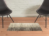 2' x 3' Beige and Grey Abstract Power Loom Stain Resistant Area Rug