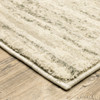2' x 3' Beige and Grey Abstract Power Loom Stain Resistant Area Rug