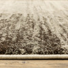 2' x 3' Beige and Grey Abstract Power Loom Stain Resistant Area Rug