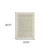 2' x 3' Grey Ivory Tan Brown and Gold Oriental Power Loom Stain Resistant Area Rug