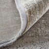 2' x 3' Tan Ivory and Gray Abstract Power Loom Distressed Area Rug with Fringe