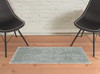 2' x 3' Gray Silver and Taupe Shag Tufted Handmade Stain Resistant Area Rug