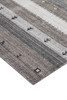 2' x 3' Gray Silver and Black Wool Striped Hand Knotted Stain Resistant Area Rug