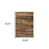 2' x 3' Brown Rust Red Gold Orange and Tan Abstract Power Loom Area Rug
