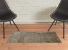 2' x 3' Tan and Taupe Shag Tufted Handmade Area Rug