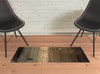 2' x 3' Brown and Beige Floral Power Loom Stain Resistant Area Rug