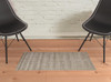 2' x 3' Tan Ivory & Taupe Hand Woven Area Rug