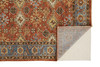 2' x 3' Red Blue and Orange Wool Floral Hand Knotted Stain Resistant Area Rug with Fringe