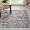 2' x 3' Pink and Ivory Abstract Power Loom Area Rug