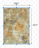 2' x 3' Modern Abstract Gold and Beige Indoor Scatter Rug