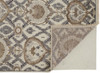 2' x 3' Ivory Gray and Taupe Wool Floral Hand Knotted Stain Resistant Area Rug
