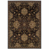 2' x 3' Brown Beige Blue and Red Oriental Power Loom Stain Resistant Area Rug
