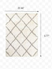 2' x 3' Ivory and Gray Geometric Lattice Scatter Rug