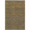 2' x 3' Brown Gold Rust Blue and Green Geometric Power Loom Area Rug