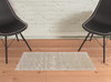2' x 3' Ivory Taupe and Tan Abstract Tufted Handmade Area Rug