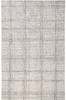 2' x 3' Ivory and Gray Wool Plaid Tufted Handmade Stain Resistant Area Rug