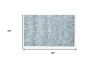 2' x 3' Blue Green and Gray Abstract Tufted Handmade Area Rug