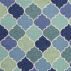 2' x 3' UV Treated Polypropylene Blue Accent Rug