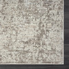 24" x 36" Gray Abstract Distressed Polyester Area Rug