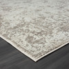 24" x 36" Gray Abstract Distressed Polyester Area Rug