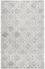 2' x 3' Gray and Ivory Wool Geometric Tufted Stain Resistant Area Rug