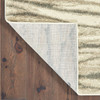 2' x 3' Ivory Sand and Ash Abstract Power Loom Stain Resistant Area Rug