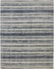 2' x 3' Ivory and Blue Abstract Hand Woven Area Rug