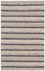 2' x 3' Ivory Tan and Gray Wool Hand Woven Stain Resistant Area Rug